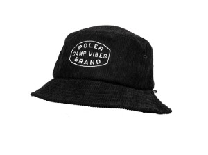 [폴러스터프] 캠핑 버킷햇 모자 VIBES BRAND BUCKET BLACK 남여공용