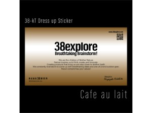 (당일발송 정식수입) 38explore 38-kT 드레이스업 스티커 Cafe au lait