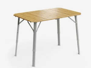 [도메틱] 도메틱 GO 캠핑 테이블 / 3단 높이 대나무 원목 반접이 식탁
